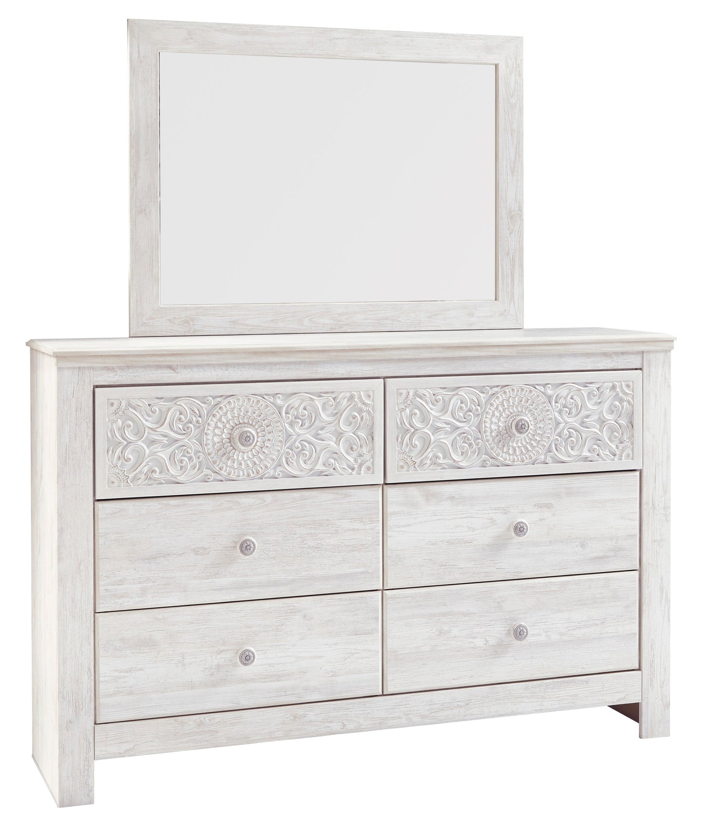 Paxberry Whitewash Panel Bedroom Set - SET | B181-54 | B181-57 | B181-31 | B181-36 - Luna Furniture - Dallas Store