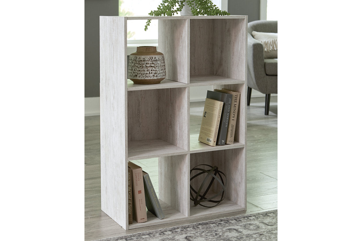 Paxberry Whitewash Six Cube Organizer - EA1811-3X2 - Luna Furniture - Dallas Store