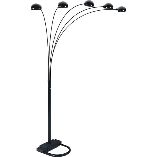 Peacock Arc Black 82" Floor Lamp - 4888B-BK - Luna Furniture - Dallas Store