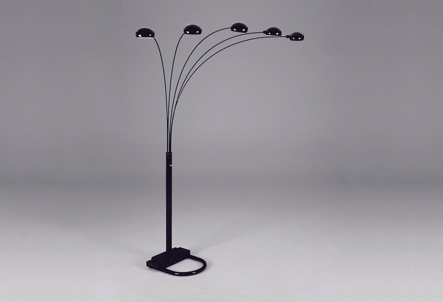 Peacock Arc Black 82" Floor Lamp - 4888B-BK - Luna Furniture - Dallas Store