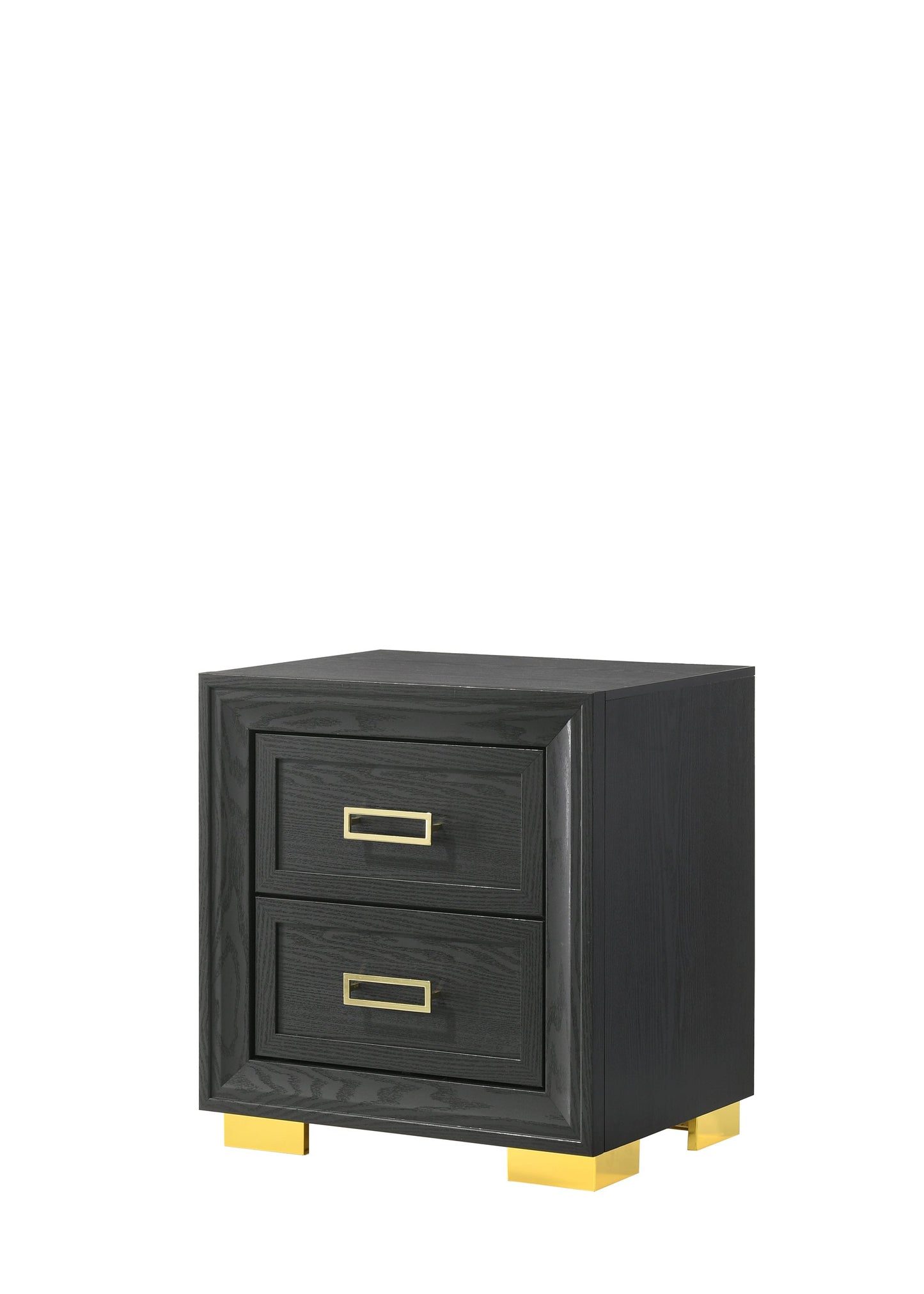 Pepe Black/Gold Panel Upholstered Bedroom Set - SET | B9290-Q-HBFB | B9290-KQ-RAIL | B9290-2 | B9290-4 - Luna Furniture - Dallas Store