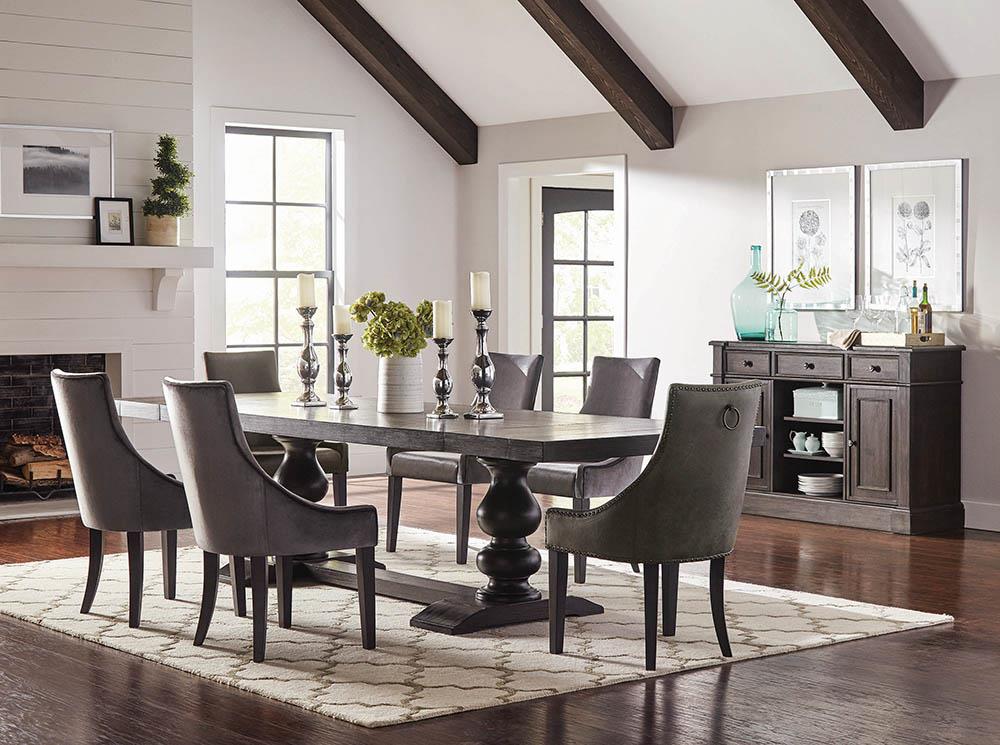 Phelps Antique Noir Rectangular Dining Table - 121231 - Luna Furniture - Dallas Store