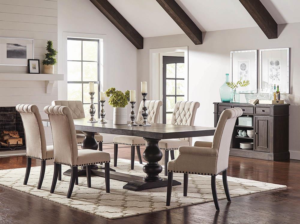 Phelps Antique Noir Rectangular Dining Table - 121231 - Luna Furniture - Dallas Store