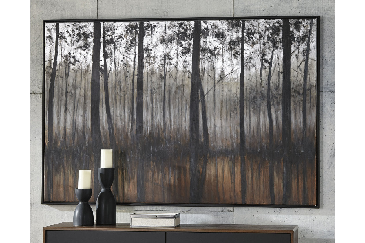 Philyra Black/Orange/Silver Wall Art - A8000253 - Luna Furniture - Dallas Store