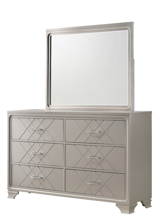Phoebe Champagne Silver Bedroom Mirror (Mirror Only) - B6970-11 - Luna Furniture - Dallas Store