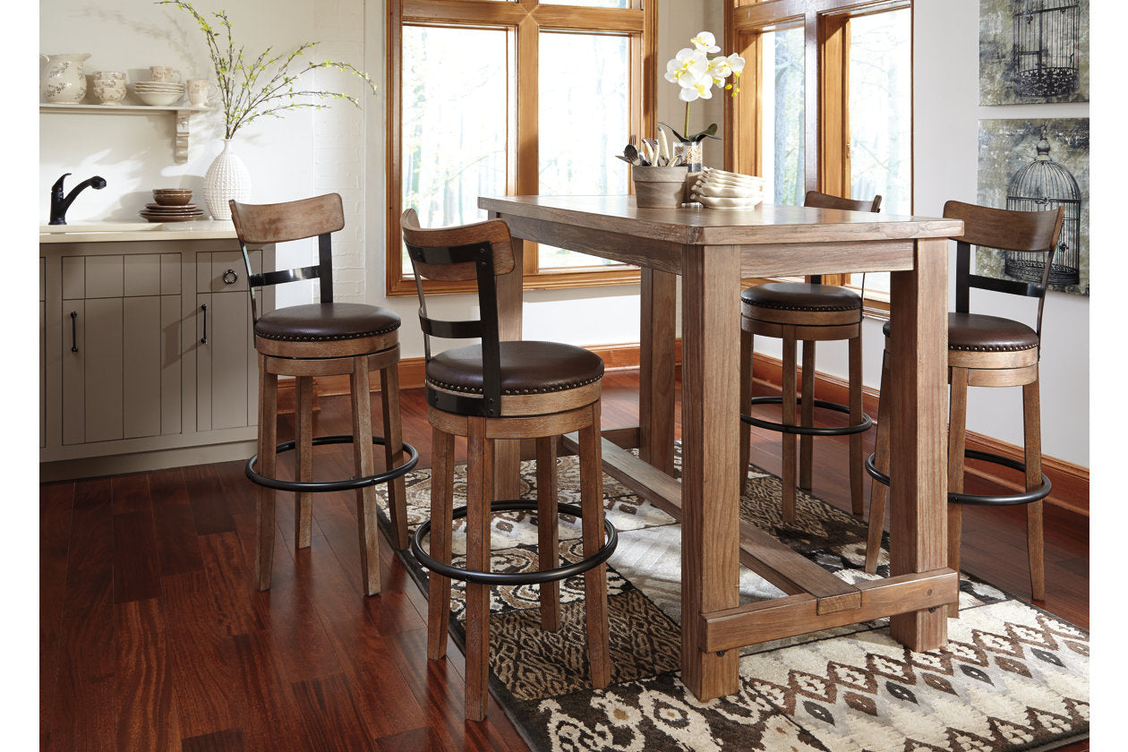 Pinnadel Light Brown Bar Height Barstool - D542-130 - Luna Furniture - Dallas Store
