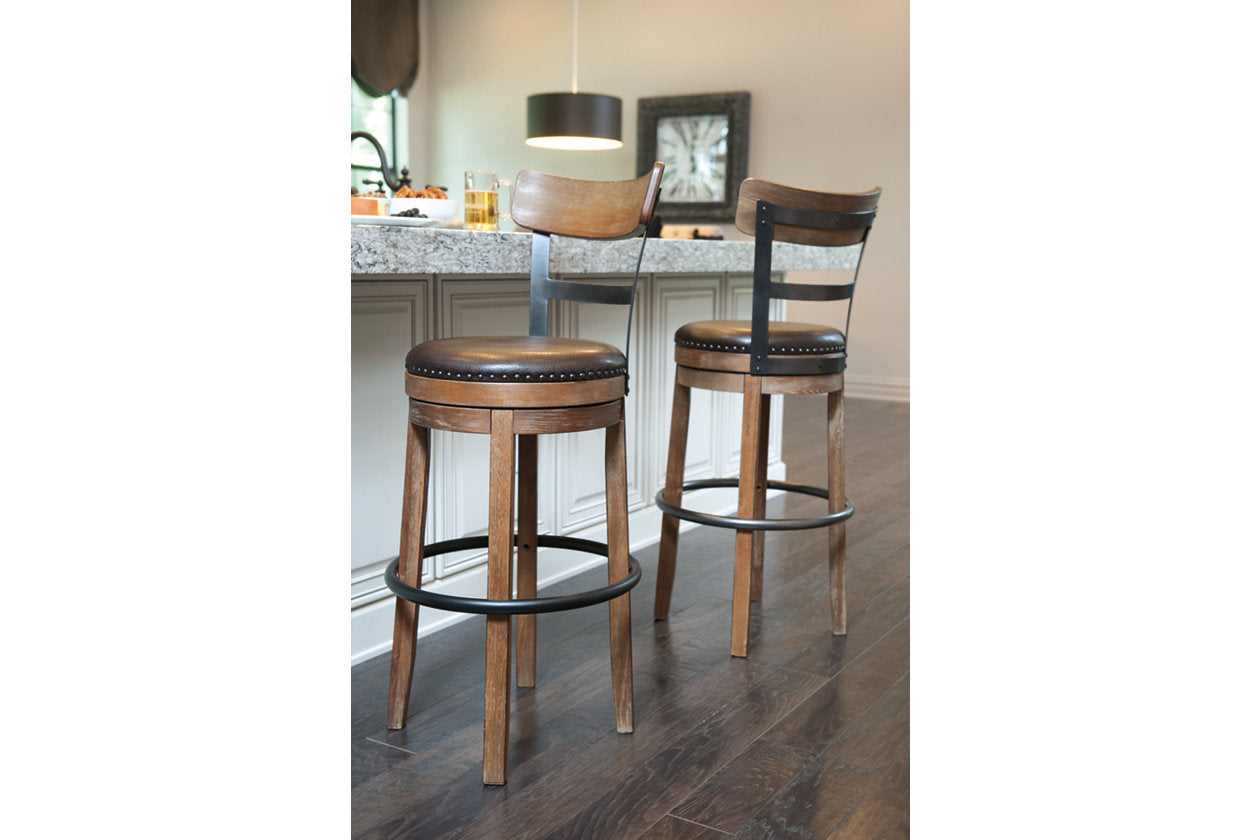 Pinnadel Light Brown Bar Height Barstool - D542-130 - Luna Furniture - Dallas Store