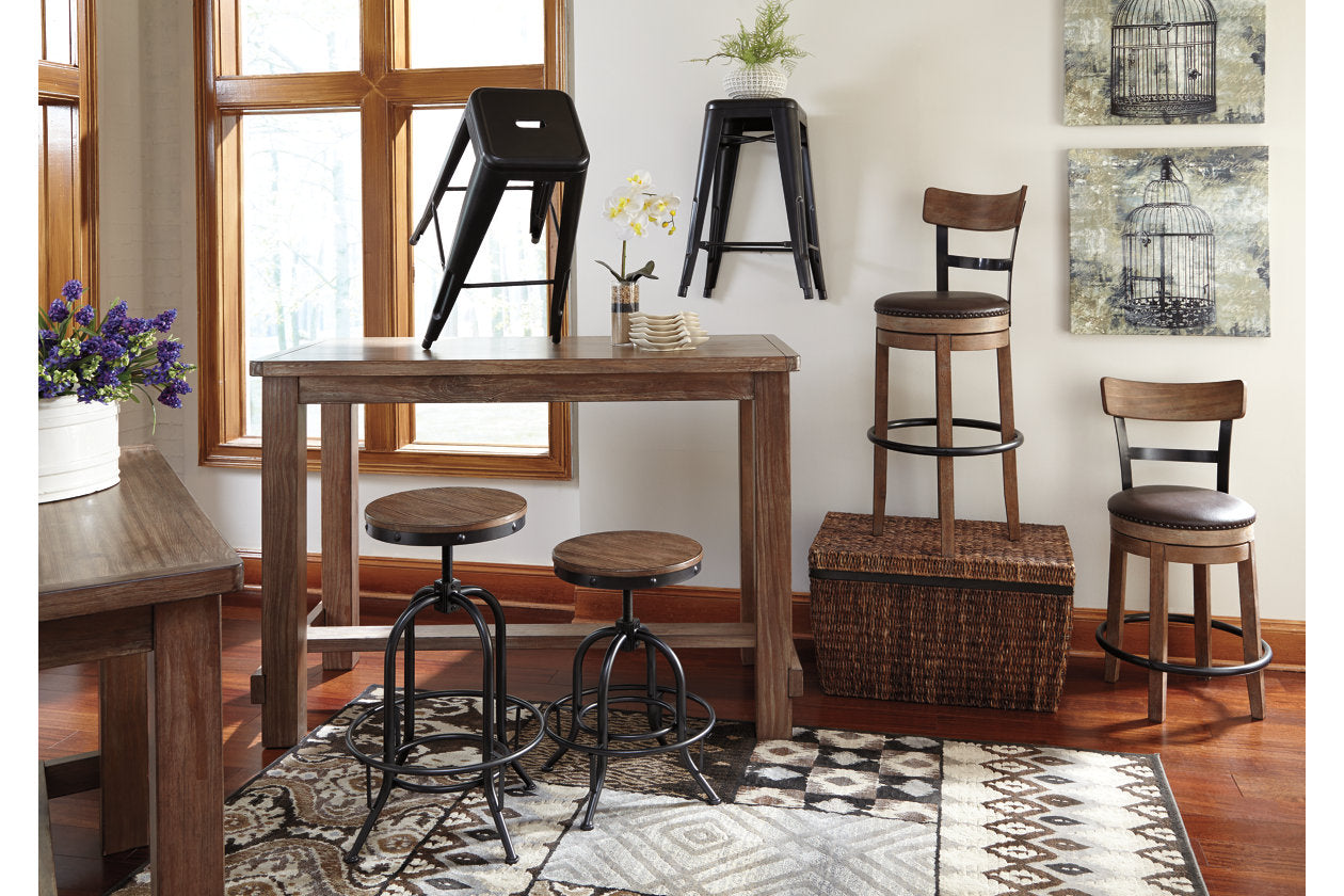 Pinnadel Light Brown Bar Height Barstool - D542-130 - Luna Furniture - Dallas Store