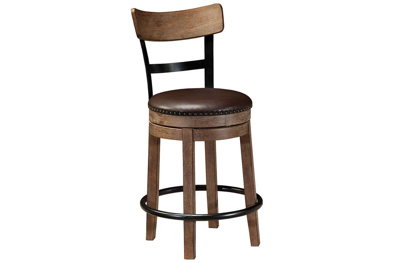 Pinnadel Light Brown Counter Height Barstool - D542-124 - Luna Furniture - Dallas Store
