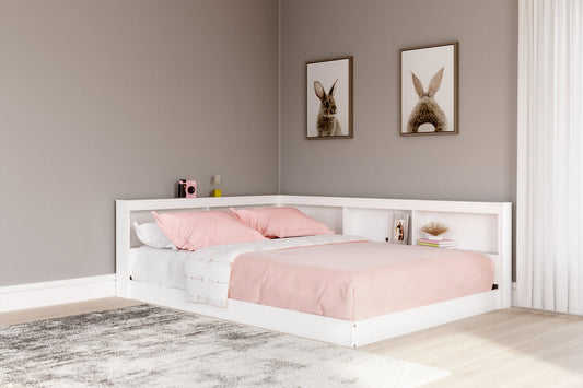 Piperton White Full Bookcase Storage Bed - SET | EB1221-165 | EB1221-182 - Luna Furniture - Dallas Store