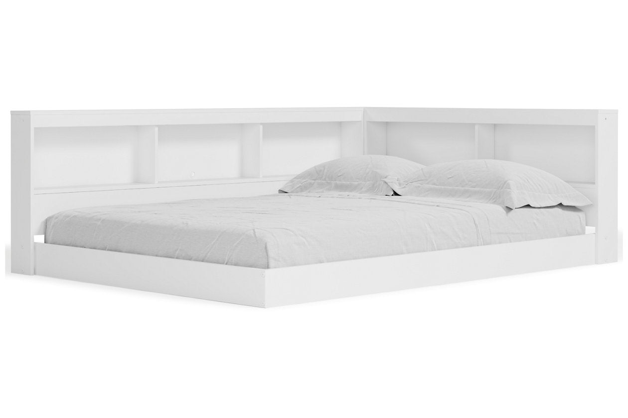 Piperton White Full Bookcase Storage Bed - SET | EB1221-165 | EB1221-182 - Luna Furniture - Dallas Store