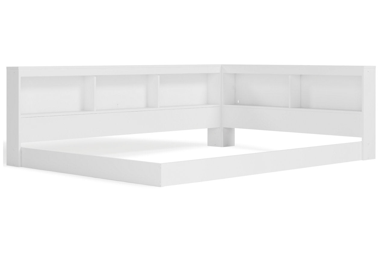 Piperton White Full Bookcase Storage Bed - SET | EB1221-165 | EB1221-182 - Luna Furniture - Dallas Store