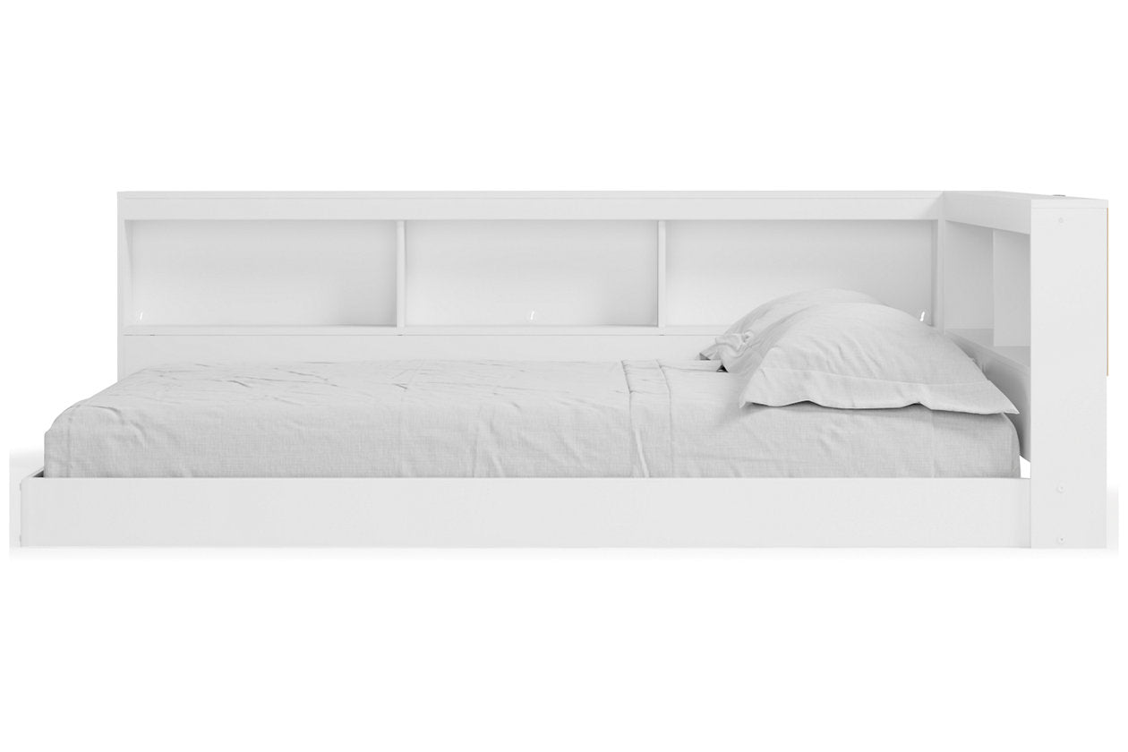 Piperton White Full Bookcase Storage Bed - SET | EB1221-165 | EB1221-182 - Luna Furniture - Dallas Store