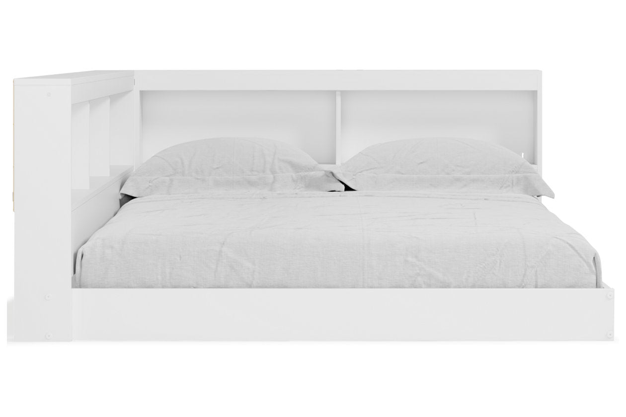 Piperton White Full Bookcase Storage Bed - SET | EB1221-165 | EB1221-182 - Luna Furniture - Dallas Store