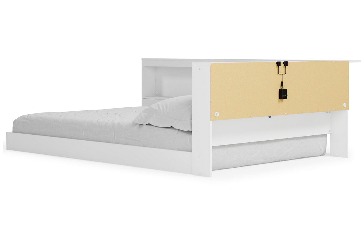 Piperton White Full Bookcase Storage Bed - SET | EB1221-165 | EB1221-182 - Luna Furniture - Dallas Store