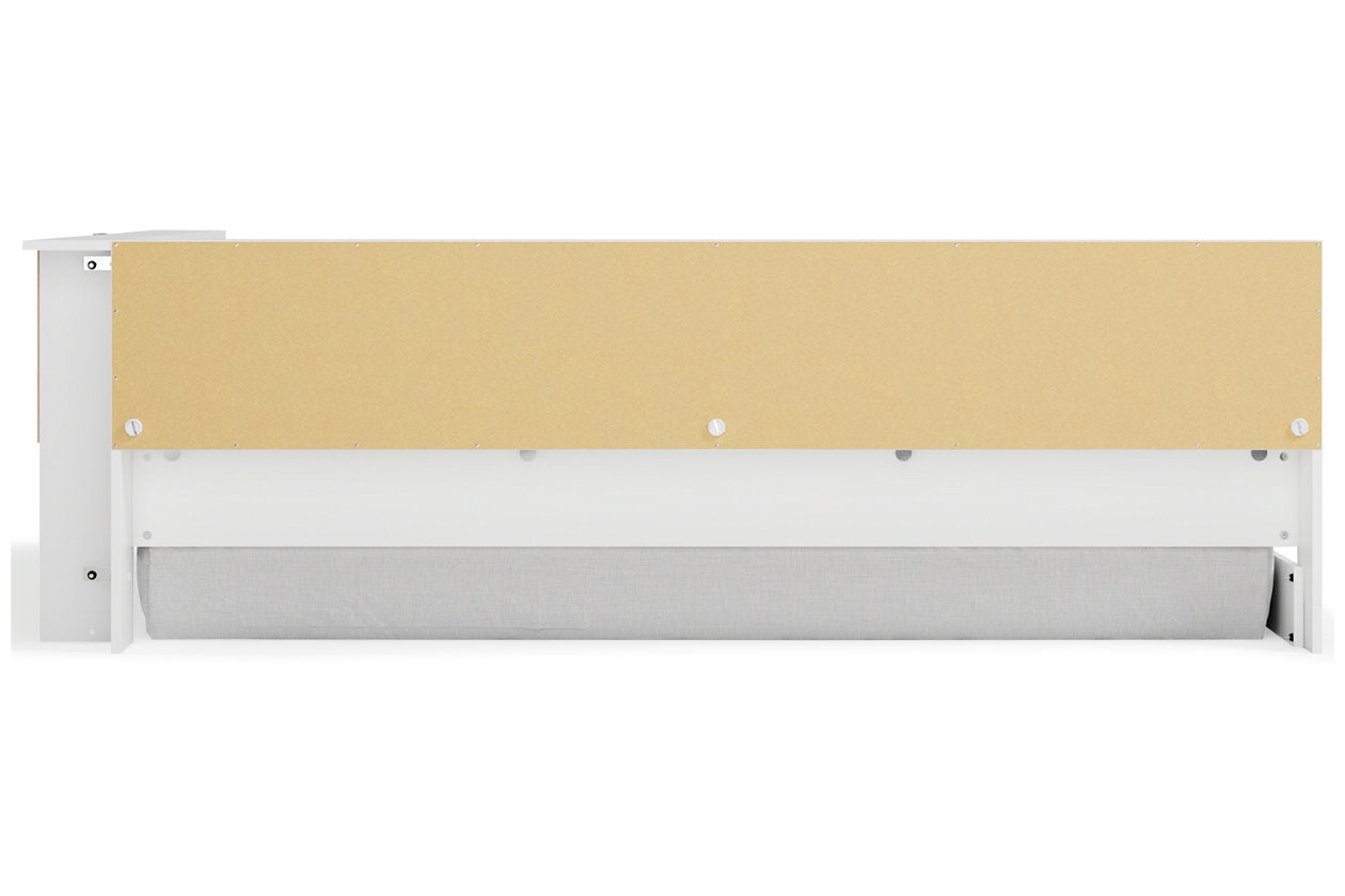 Piperton White Full Bookcase Storage Bed - SET | EB1221-165 | EB1221-182 - Luna Furniture - Dallas Store
