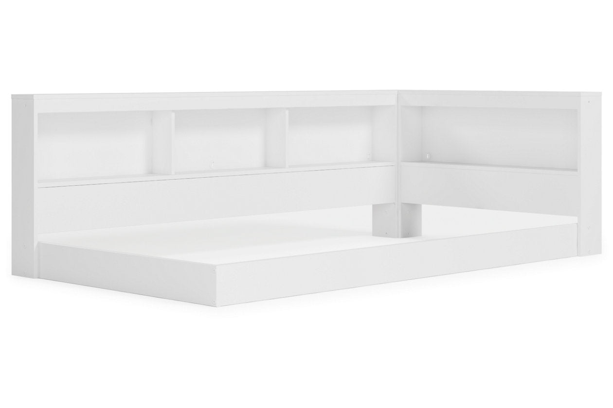 Piperton White Twin Bookcase Storage Bed - SET | EB1221-163 | EB1221-182 - Luna Furniture - Dallas Store