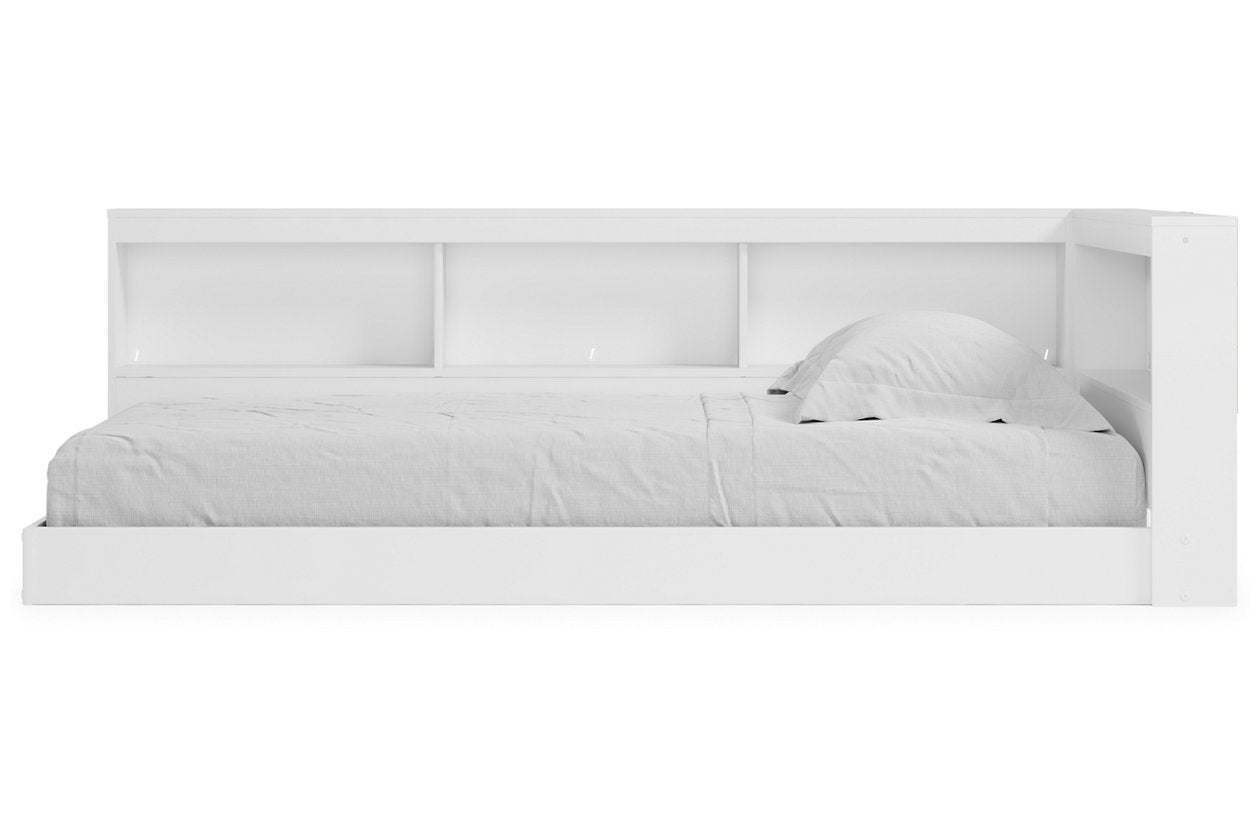 Piperton White Twin Bookcase Storage Bed - SET | EB1221-163 | EB1221-182 - Luna Furniture - Dallas Store