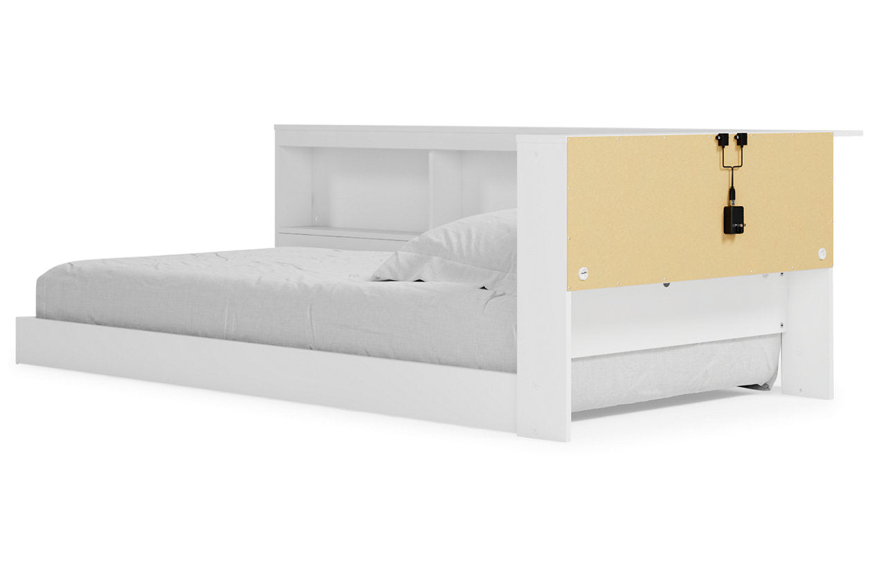 Piperton White Twin Bookcase Storage Bed - SET | EB1221-163 | EB1221-182 - Luna Furniture - Dallas Store