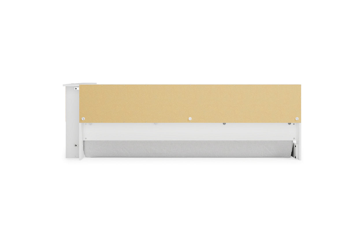 Piperton White Twin Bookcase Storage Bed - SET | EB1221-163 | EB1221-182 - Luna Furniture - Dallas Store
