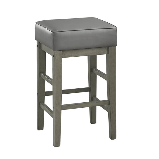 Pittsville Gray/Espresso Counter Height Stool, Set of 2 - 5684GY-24 - Luna Furniture - Dallas Store
