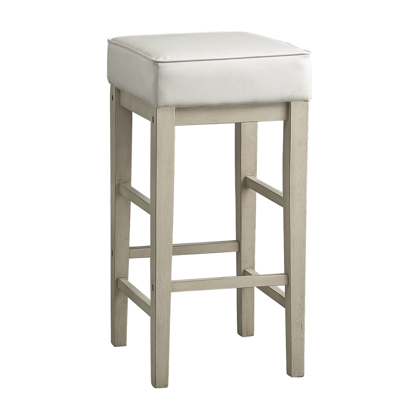 Pittsville White/Espresso Pub Height Stool, Set of 2 - 5684WH-29 - Luna Furniture - Dallas Store