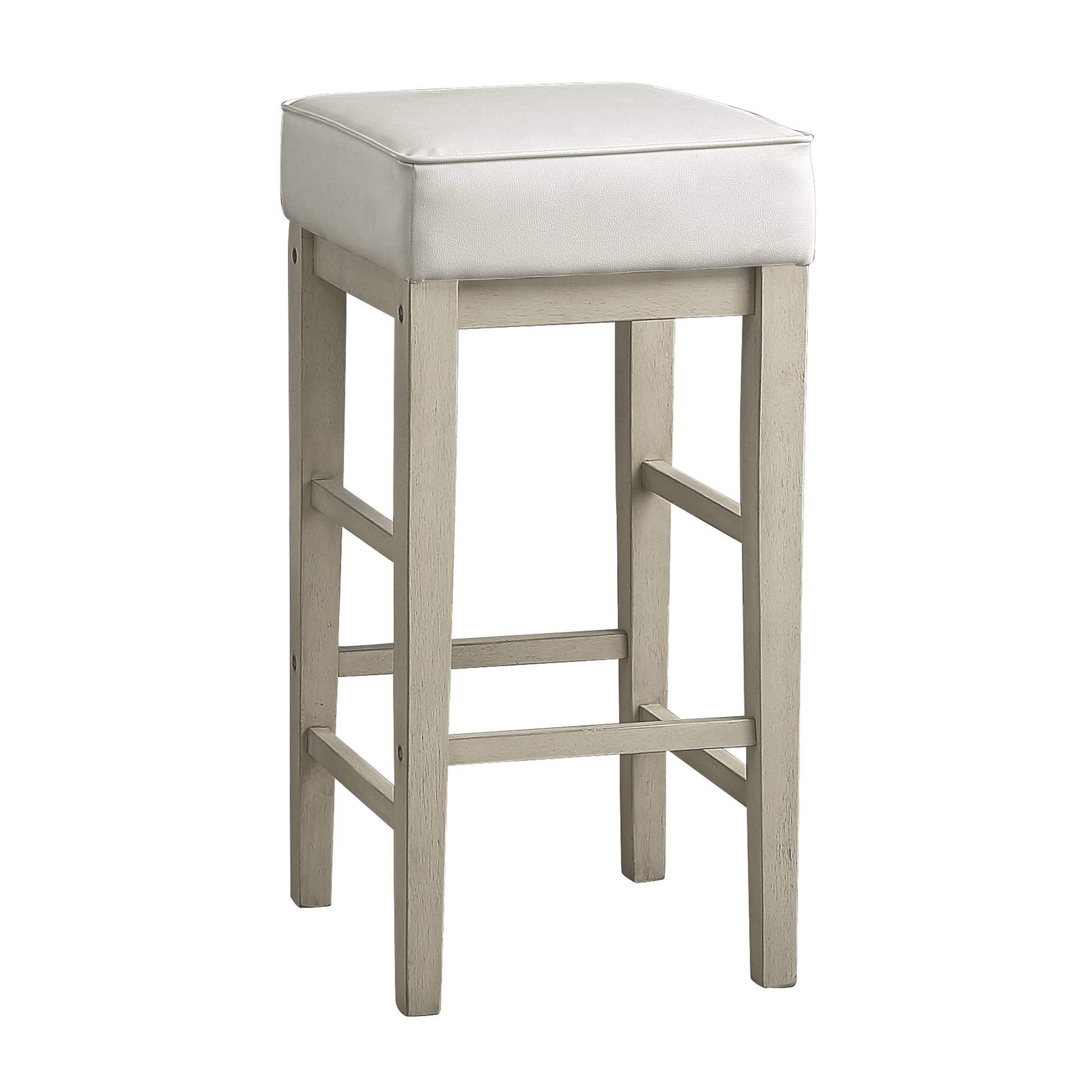 Pittsville White/Espresso Pub Height Stool, Set of 2 - 5684WH-29 - Luna Furniture - Dallas Store