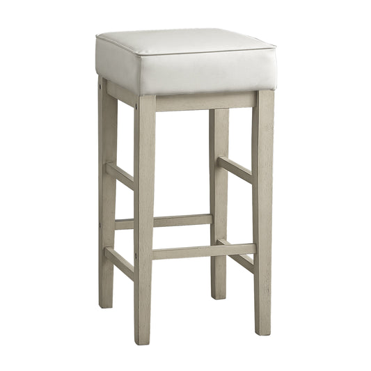 Pittsville White/Espresso Pub Height Stool, Set of 2 - 5684WH-29 - Luna Furniture - Dallas Store