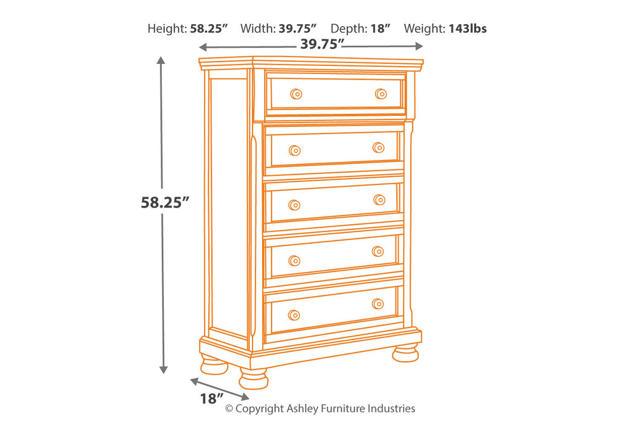 Porter Rustic Brown Chest of Drawers - B697-46 - Luna Furniture - Dallas Store