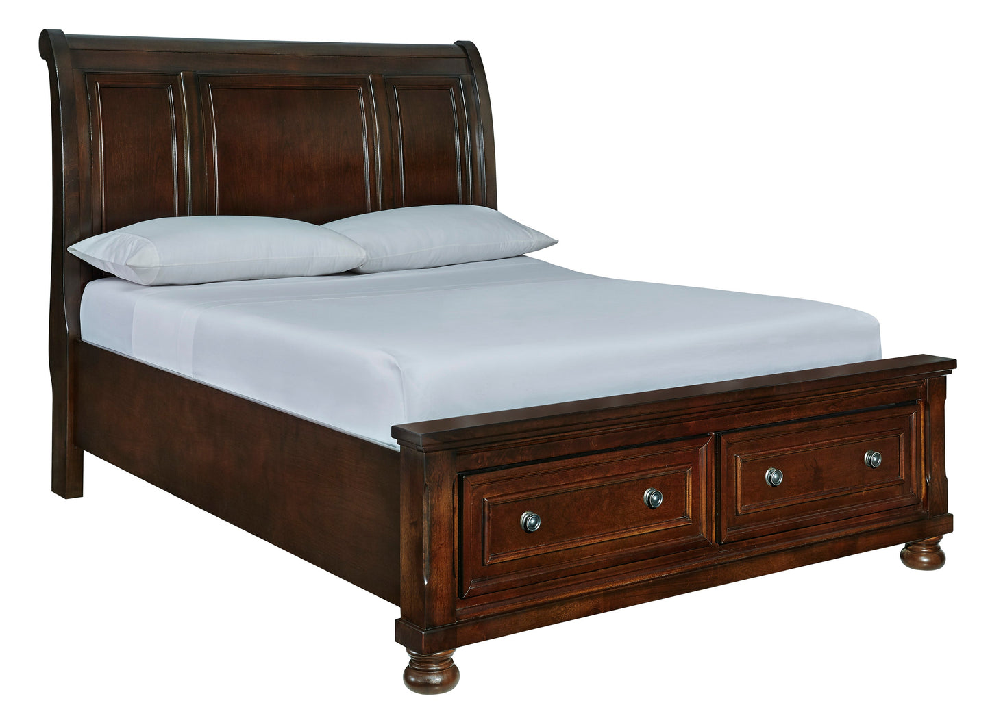 Porter Rustic Brown Footboard Storage Sleigh Platform Bedroom Set - SET | B697-76 | B697-78 | B697-99 | B697-31 | B697-92 - Luna Furniture - Dallas Store