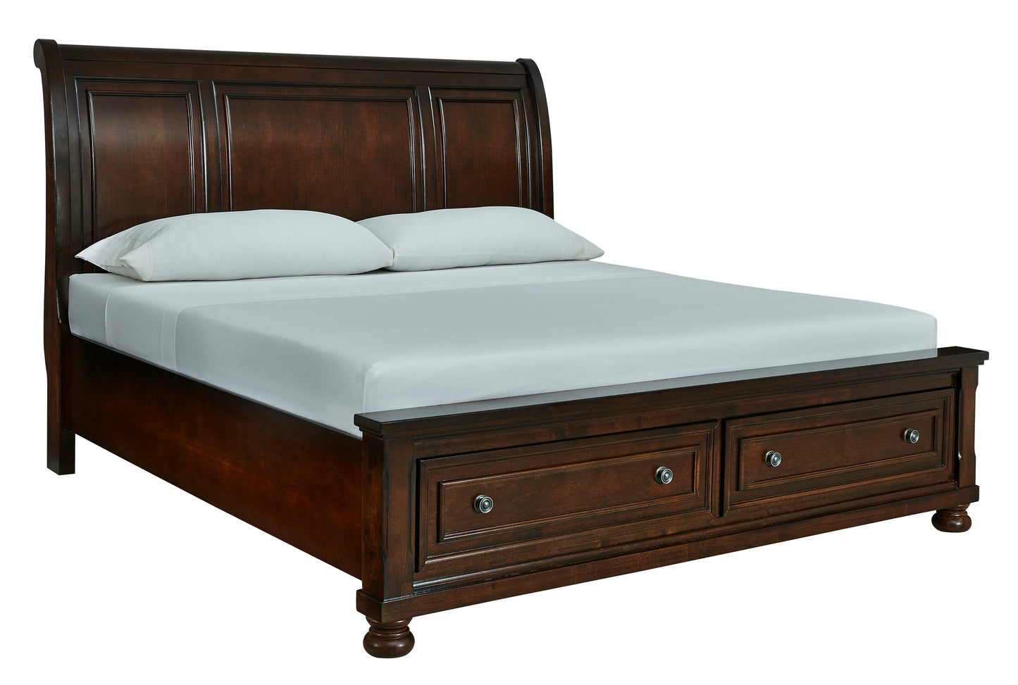Porter Rustic Brown Footboard Storage Sleigh Platform Bedroom Set - SET | B697-76 | B697-78 | B697-99 | B697-31 | B697-92 - Luna Furniture - Dallas Store