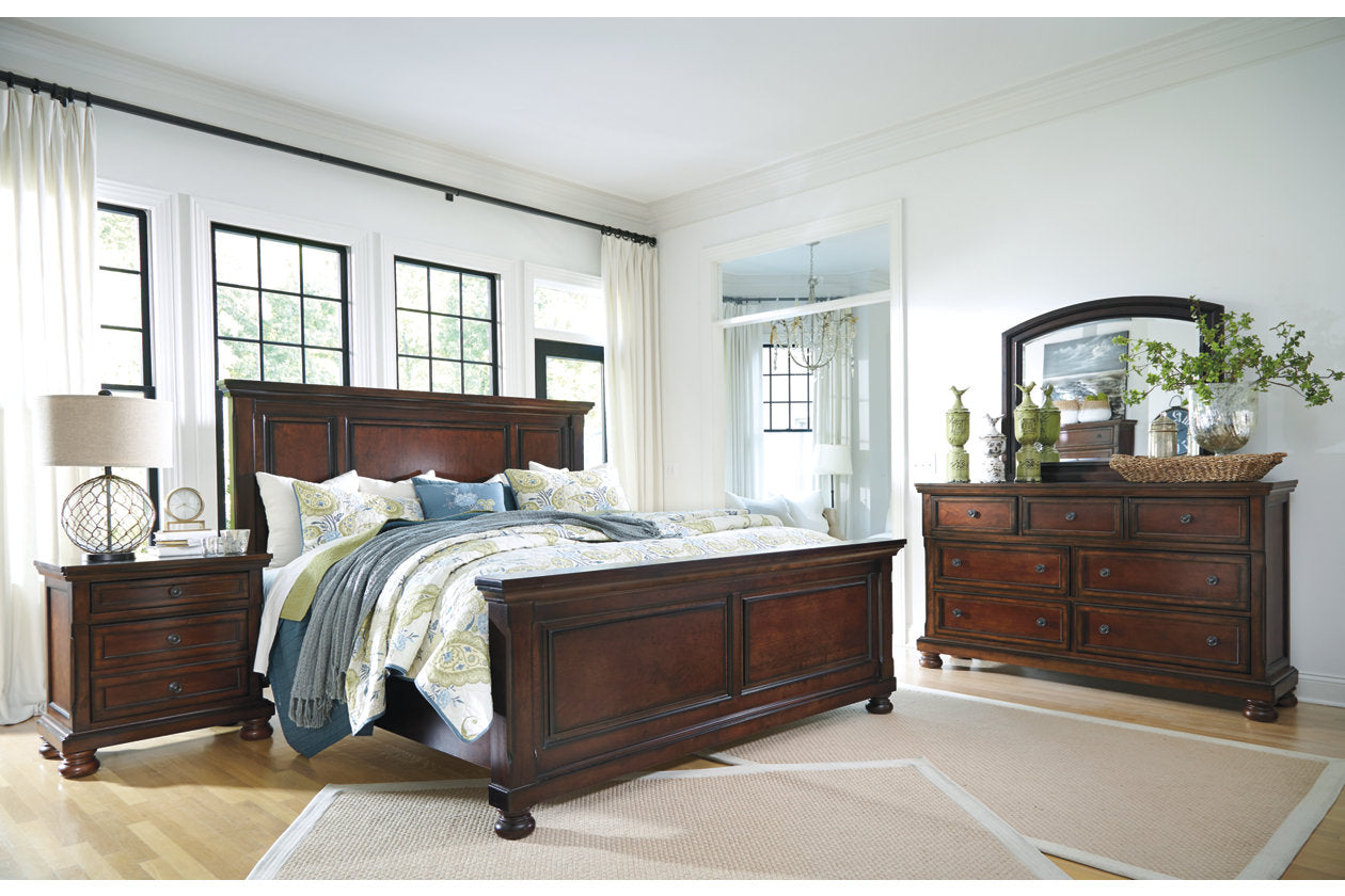 Porter Rustic Brown King Panel Bed - SET | B697-56 | B697-58 | B697-97 - Luna Furniture - Dallas Store
