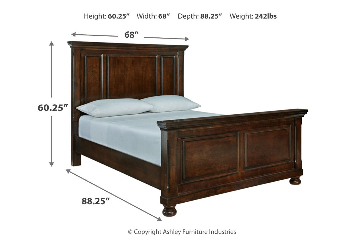 Porter Rustic Brown Queen Panel Bed - SET | B697-54 | B697-57 | B697-96 - Luna Furniture - Dallas Store