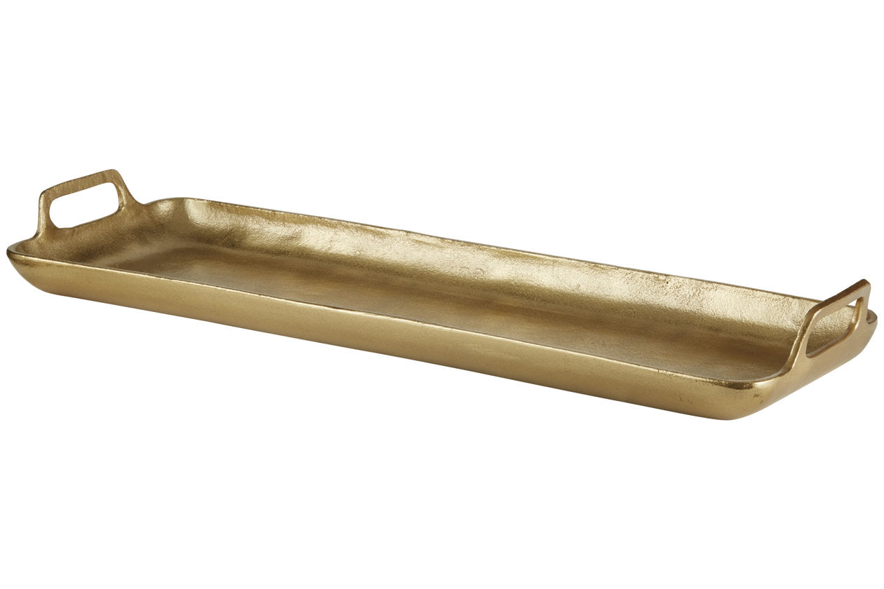 Posy Gold Finish Tray - A2000136 - Luna Furniture - Dallas Store