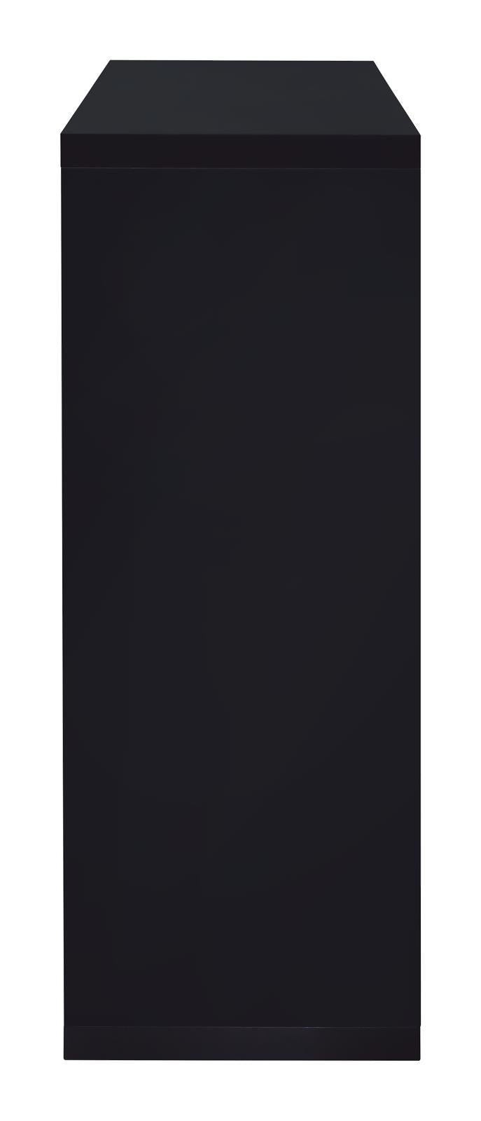 Prescott Glossy Black Rectangular 2-Shelf Bar Unit - 100165 - Luna Furniture - Dallas Store