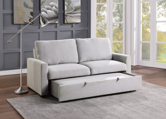 Price Gray Convertible Studio Sofa with Pull-out Bed - 9525RF-3CL - Luna Furniture - Dallas Store