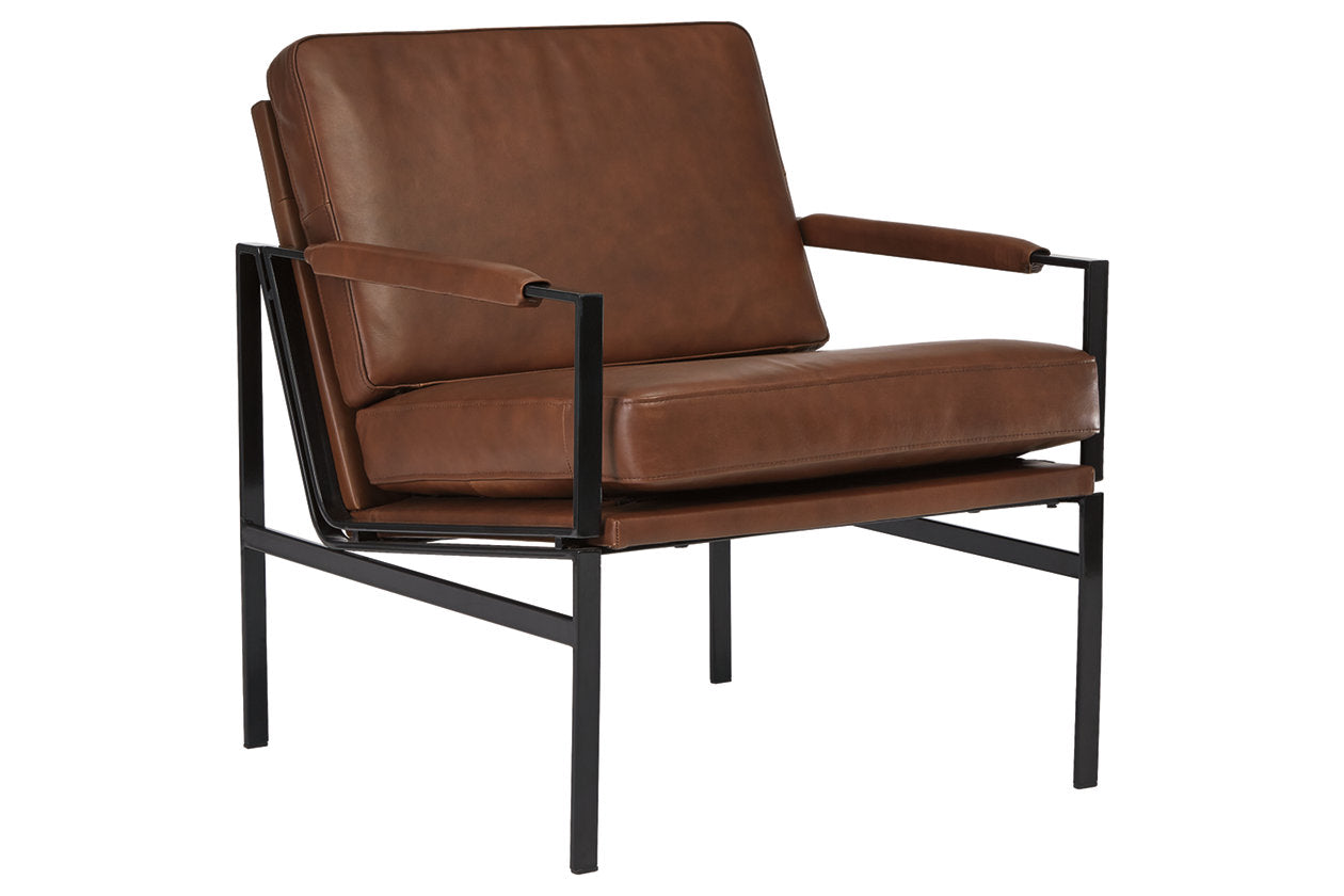 Puckman Brown/Silver Finish Accent Chair - A3000193 - Luna Furniture - Dallas Store