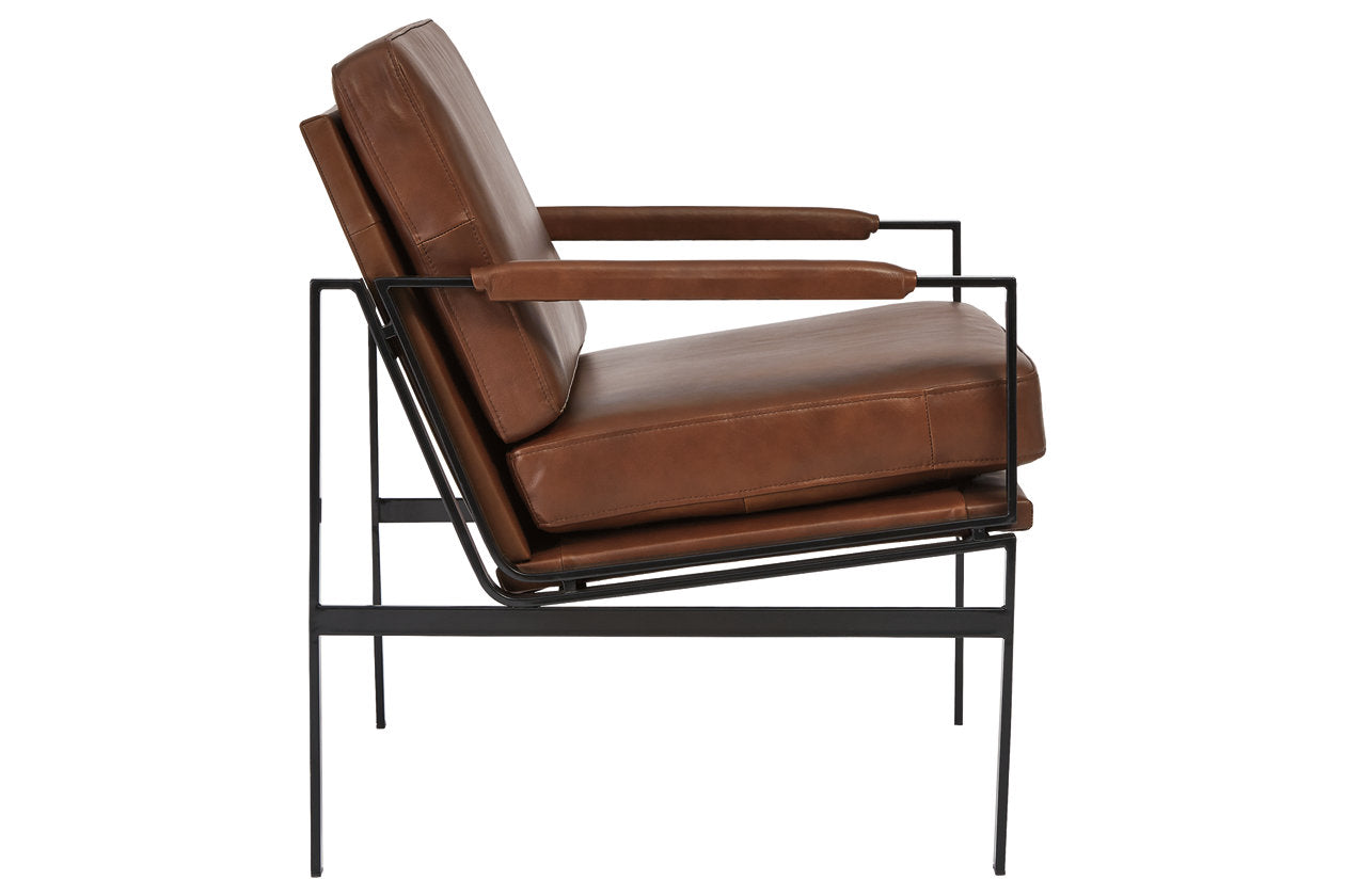 Puckman Brown/Silver Finish Accent Chair - A3000193 - Luna Furniture - Dallas Store