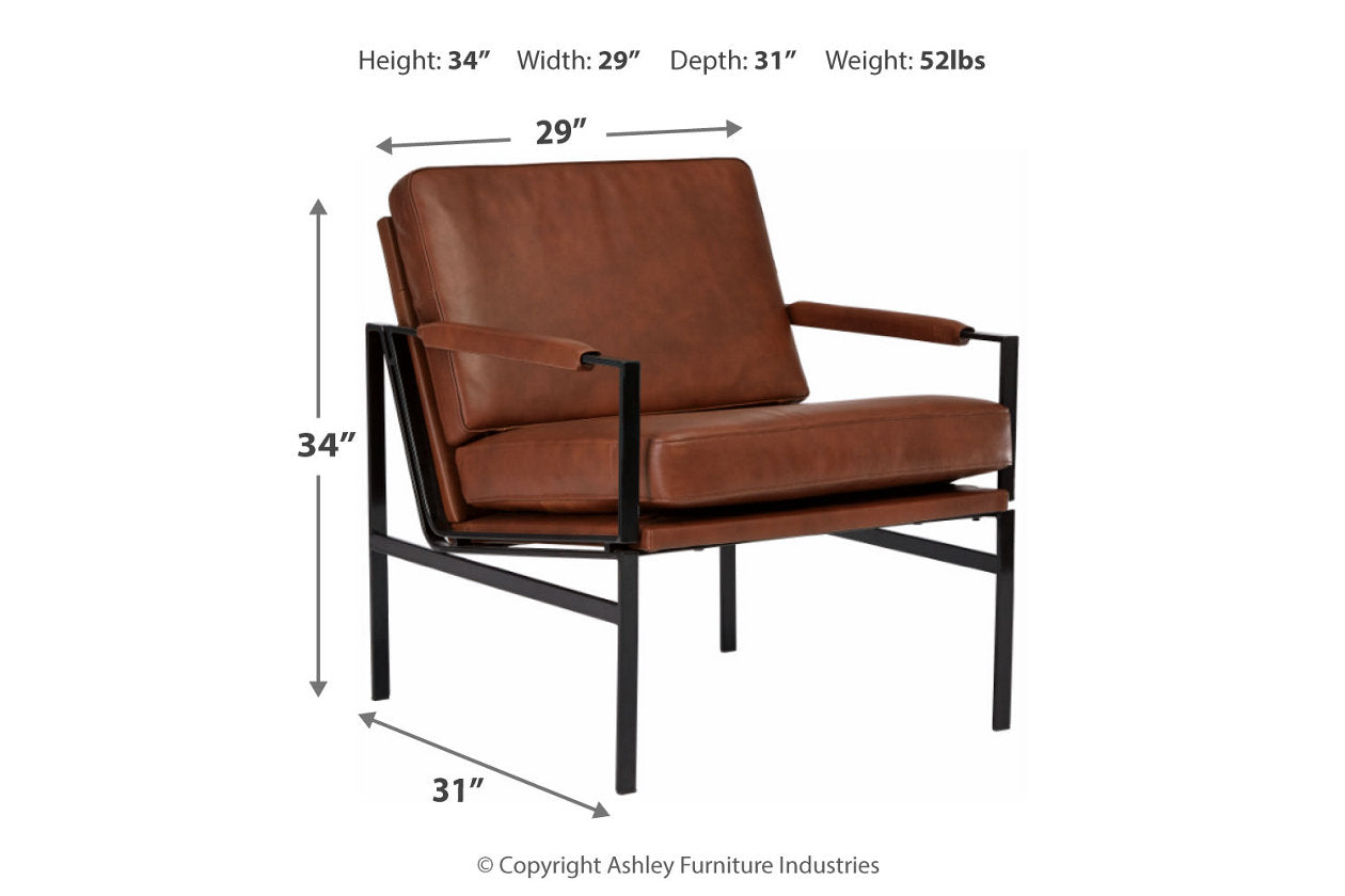 Puckman Brown/Silver Finish Accent Chair - A3000193 - Luna Furniture - Dallas Store