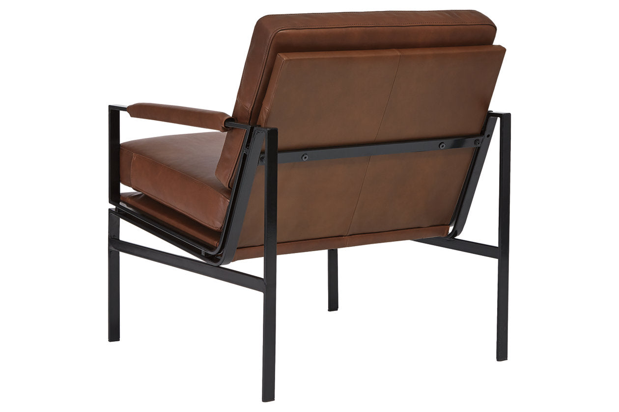 Puckman Brown/Silver Finish Accent Chair - A3000193 - Luna Furniture - Dallas Store