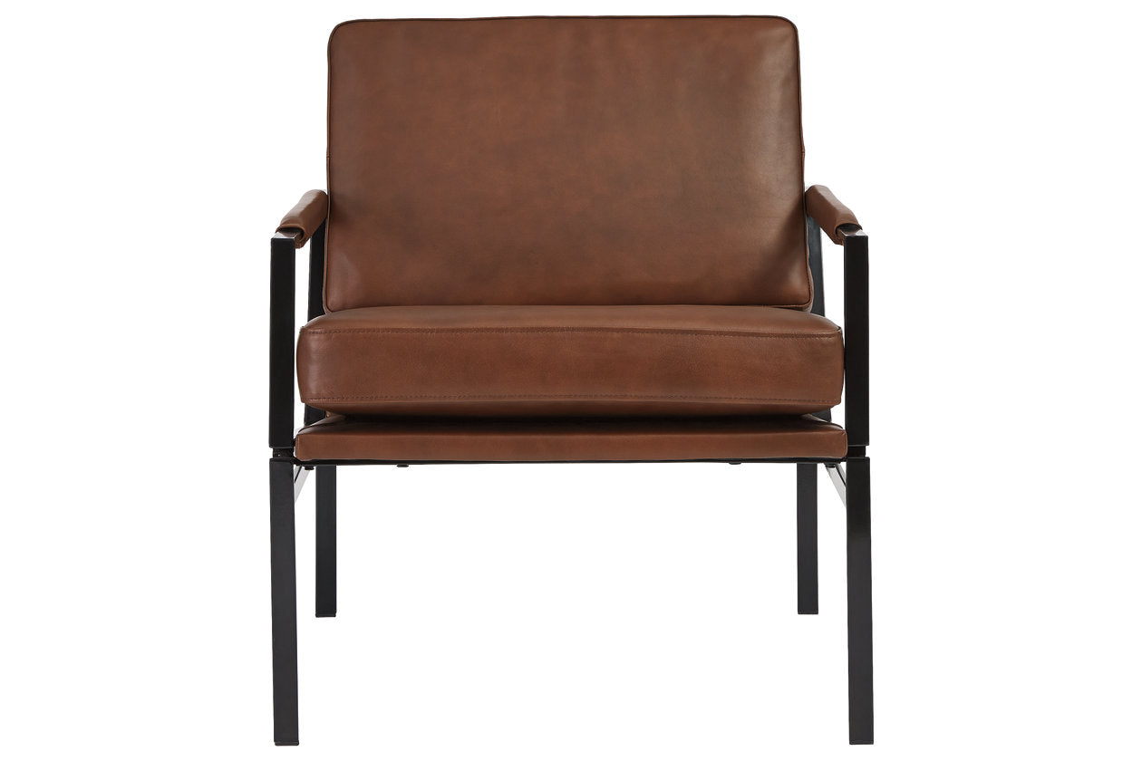 Puckman Brown/Silver Finish Accent Chair - A3000193 - Luna Furniture - Dallas Store