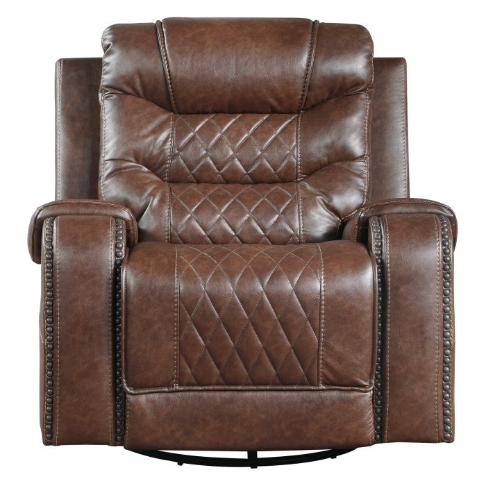 Putnam Brown Reclining Living Room Set - SET | 9405BR-1 | 9405BR-2 | 9405BR-3 - Luna Furniture - Dallas Store