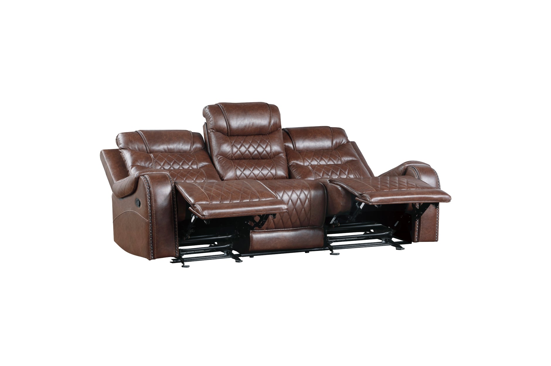 Putnam Brown Reclining Living Room Set - SET | 9405BR-1 | 9405BR-2 | 9405BR-3 - Luna Furniture - Dallas Store