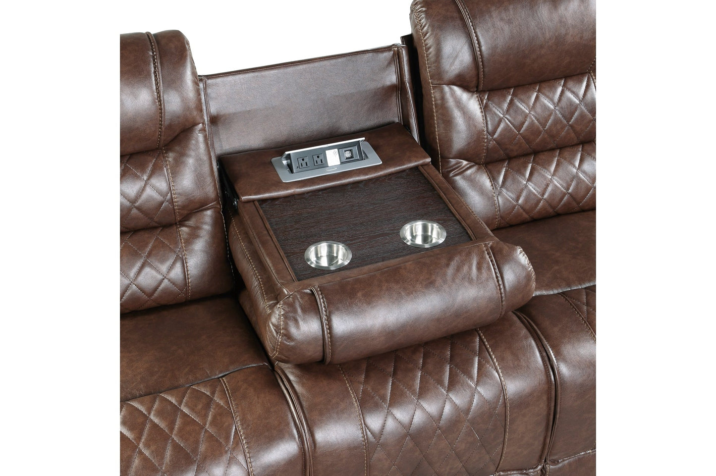 Putnam Brown Reclining Living Room Set - SET | 9405BR-1 | 9405BR-2 | 9405BR-3 - Luna Furniture - Dallas Store