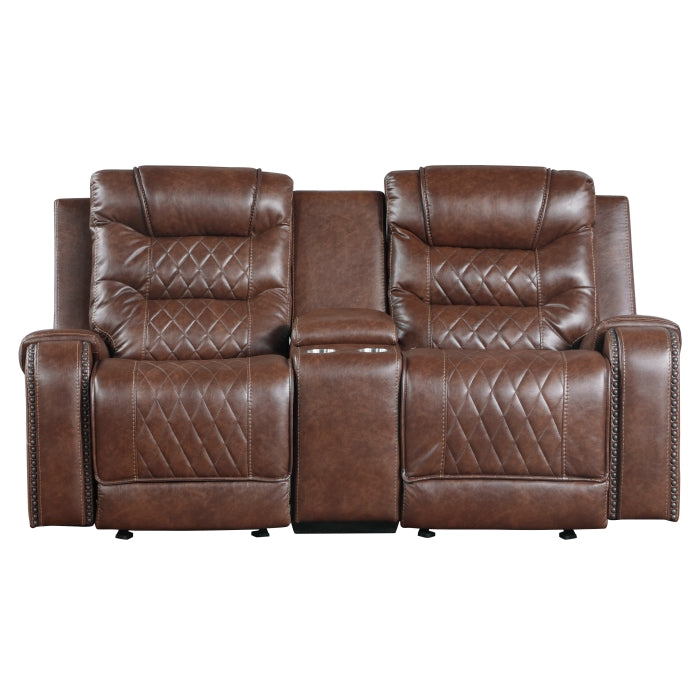 Putnam Brown Reclining Living Room Set - SET | 9405BR-1 | 9405BR-2 | 9405BR-3 - Luna Furniture - Dallas Store