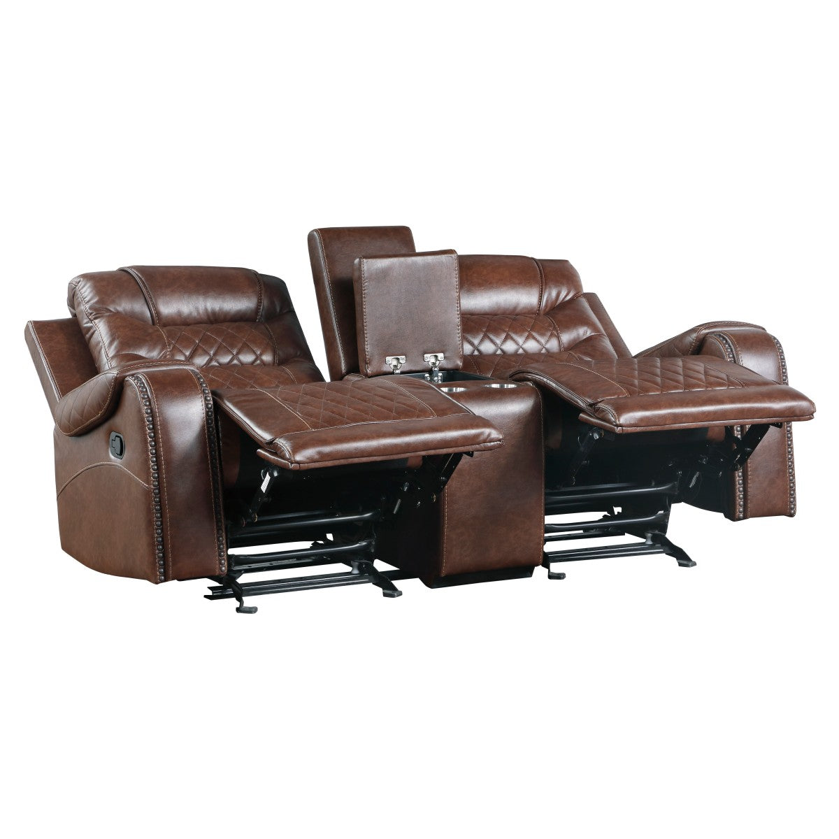 Putnam Brown Reclining Living Room Set - SET | 9405BR-1 | 9405BR-2 | 9405BR-3 - Luna Furniture - Dallas Store