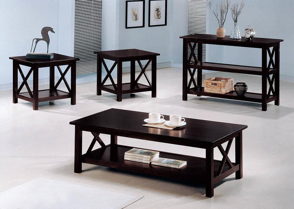 Rachelle 3-Piece Occasional Table Set Deep Merlot - 5909 - Luna Furniture - Dallas Store