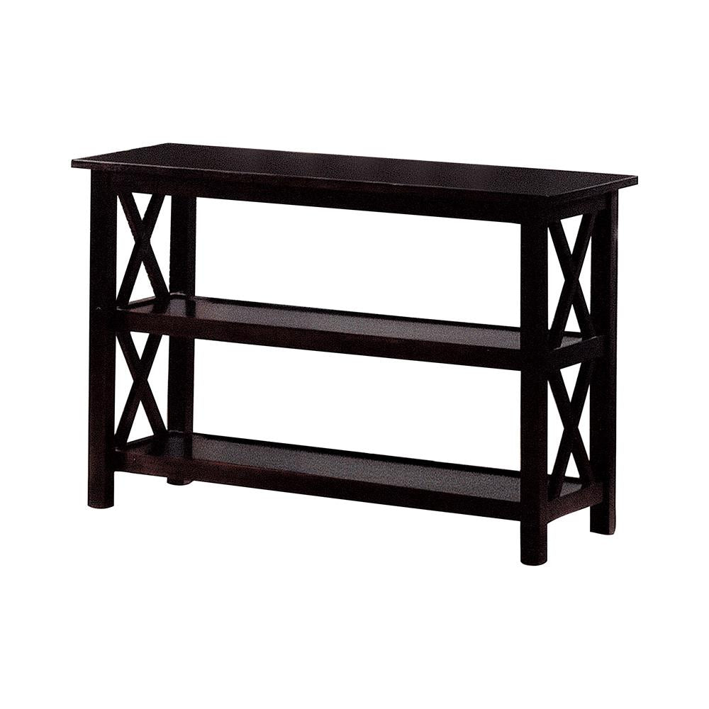 Rachelle Sofa Table with 2-Shelf Deep Merlot - 5910 - Luna Furniture - Dallas Store