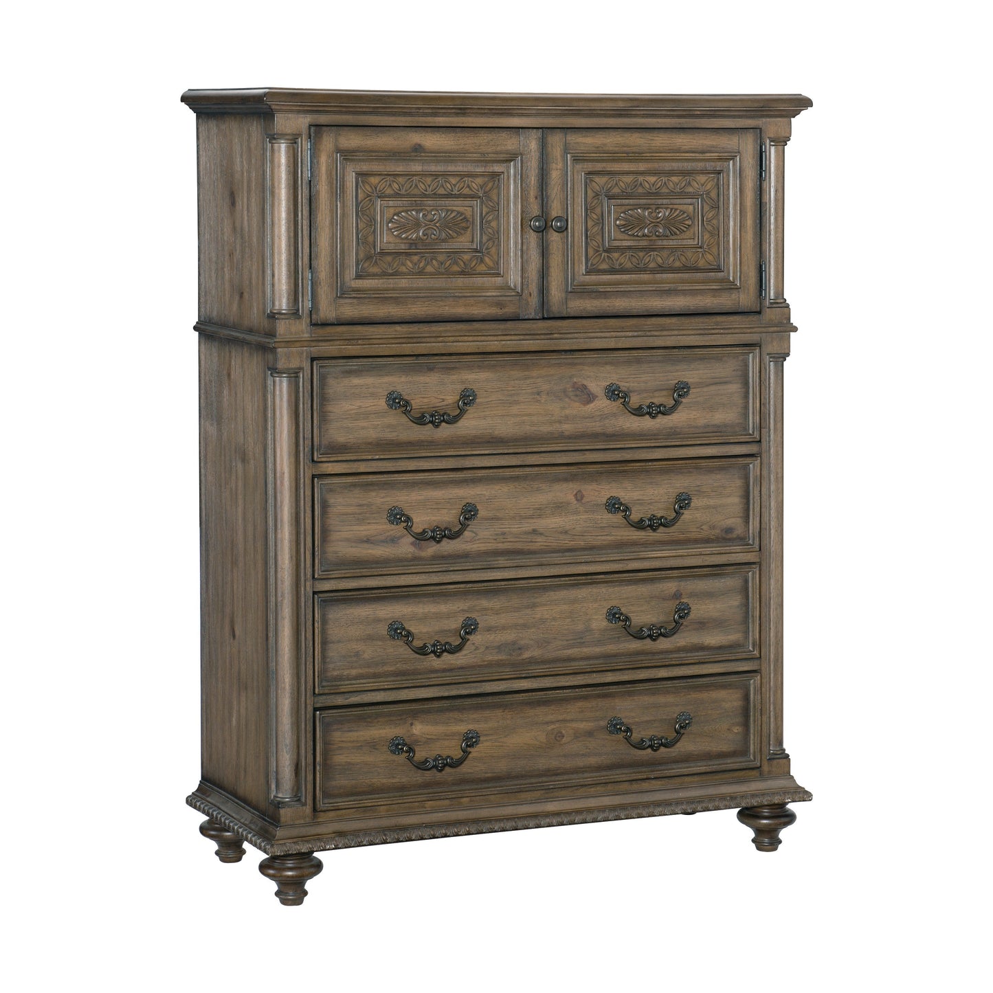 Rachelle Weathered Pecan Chest - 1693-9 - Luna Furniture - Dallas Store