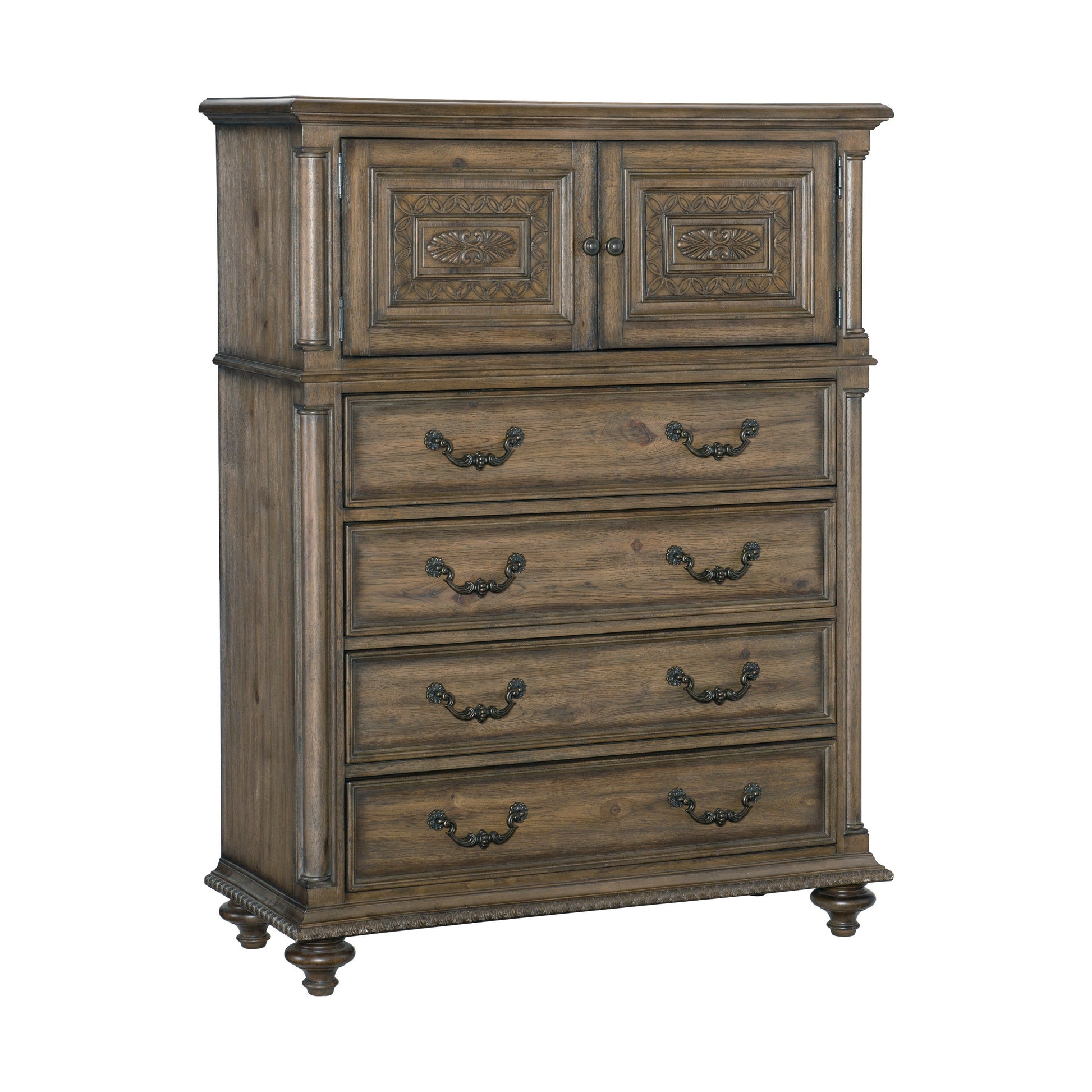 Rachelle Weathered Pecan Chest - 1693-9 - Luna Furniture - Dallas Store